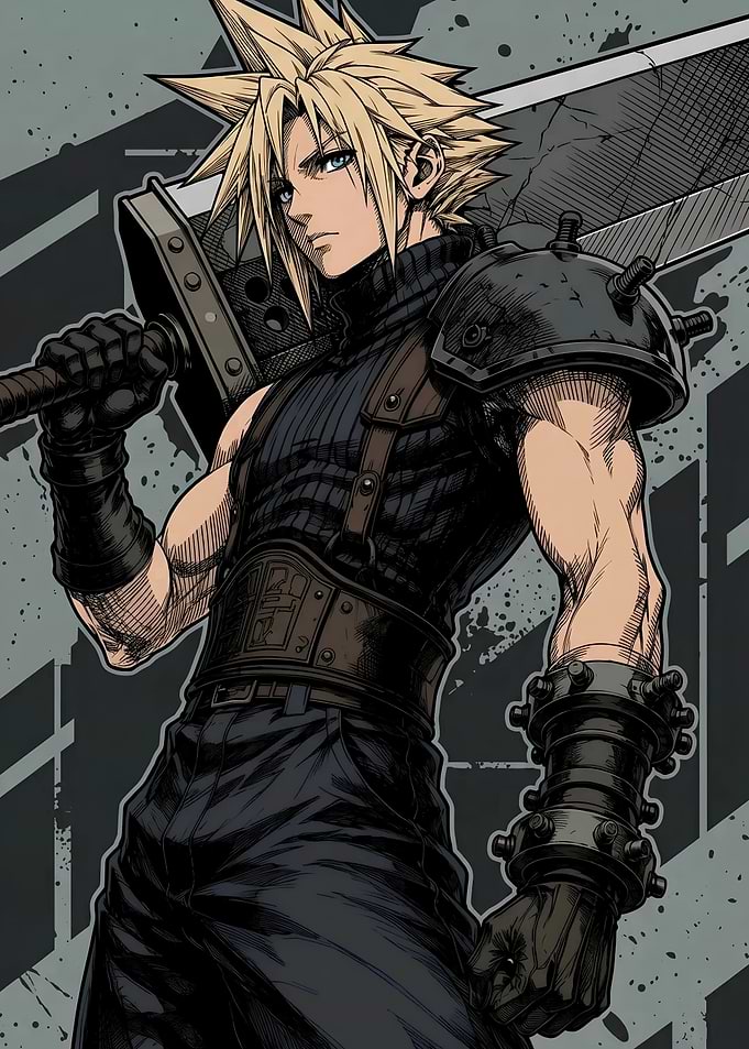 Cloud Strife Final Fantasy Portrait