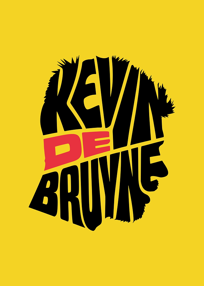 Kevin De Bruyne Typography Portrait