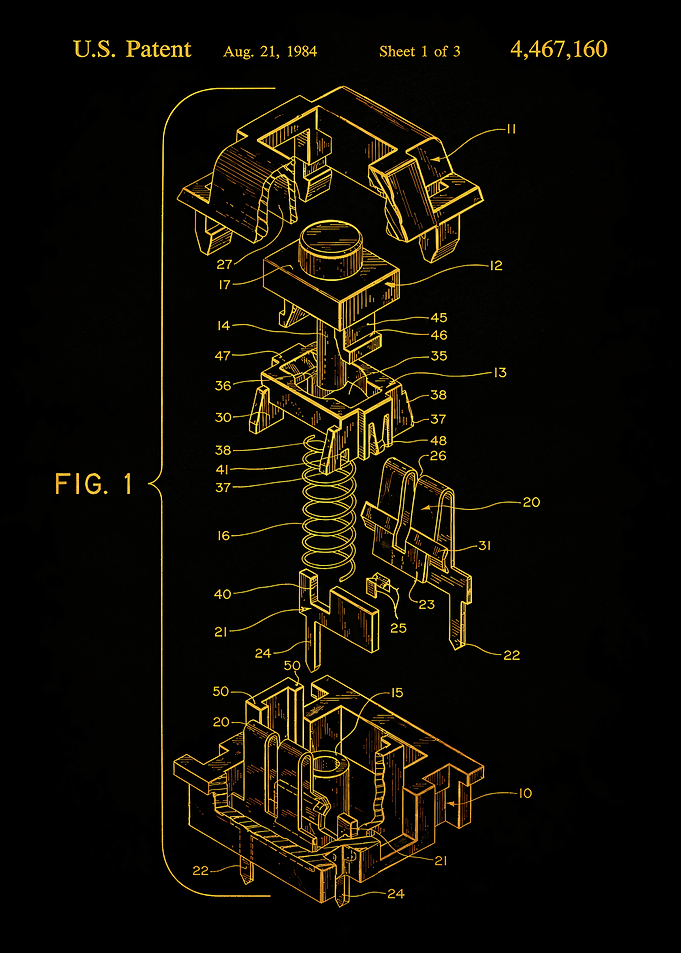 Mechanical Keyboard Switch Patent Blueprint