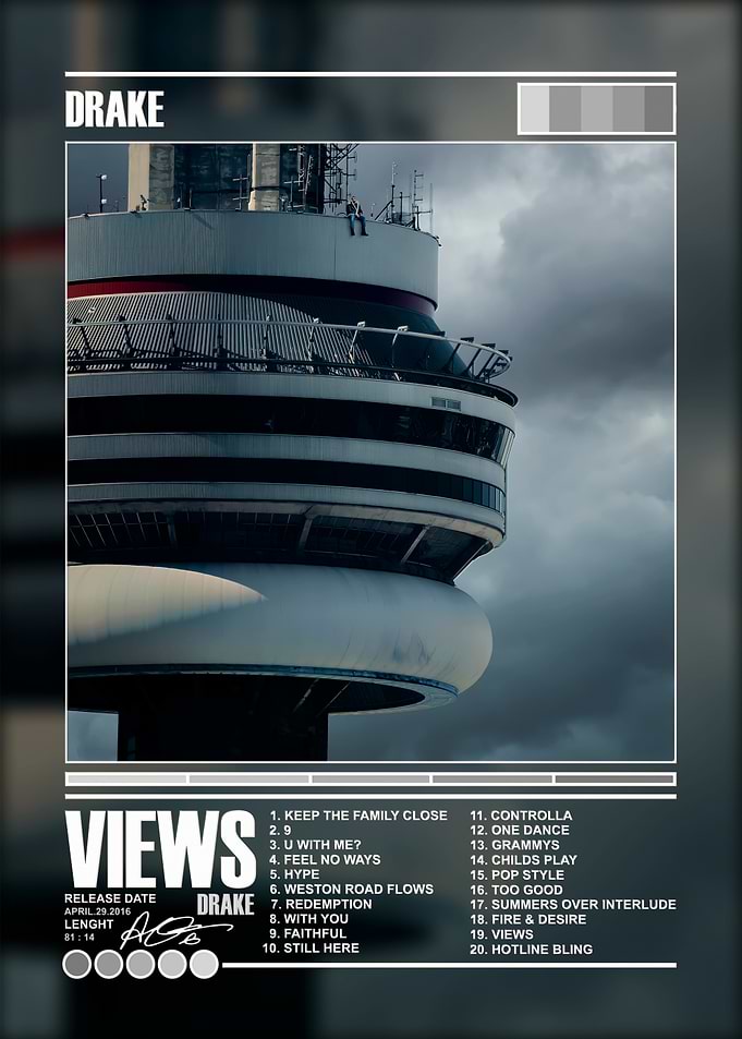 Drake Views Album Cover Poster