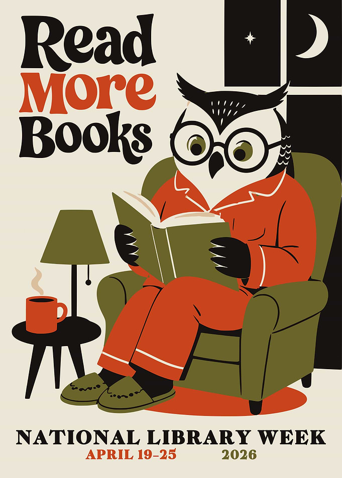 Read More Books Owl Poster