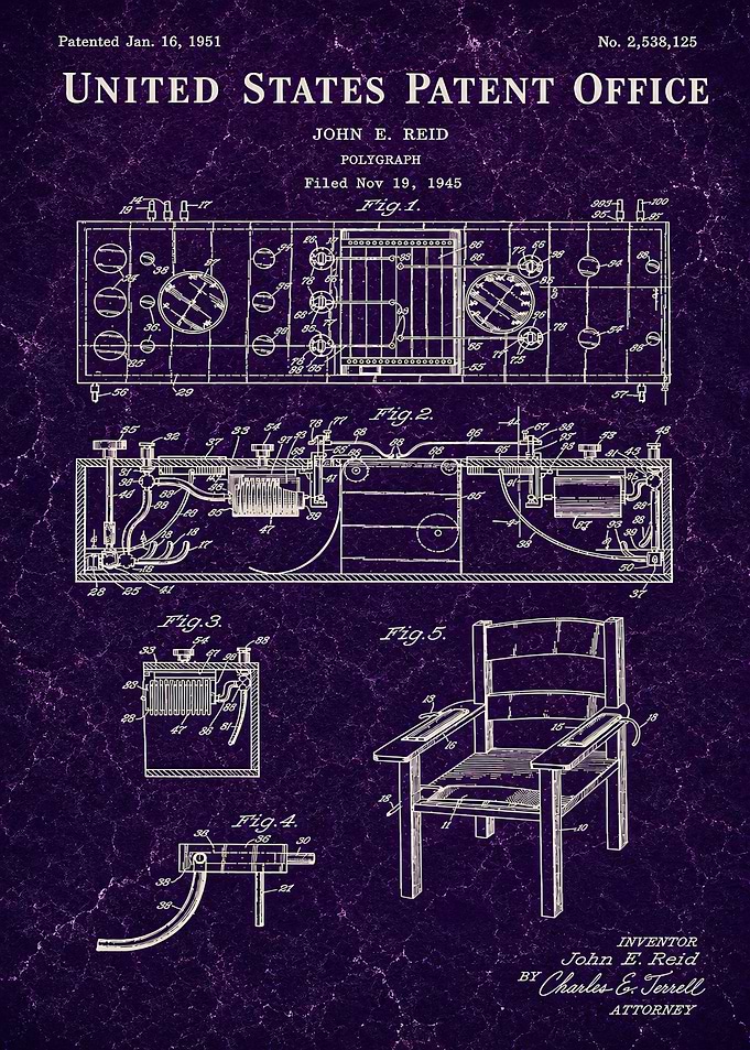 John E. Reid Polygraph Patent Print