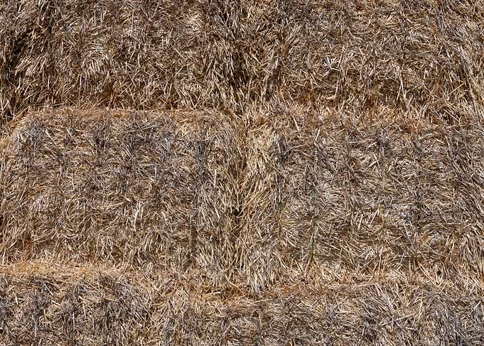 Stacked Rectangular Hay Bales