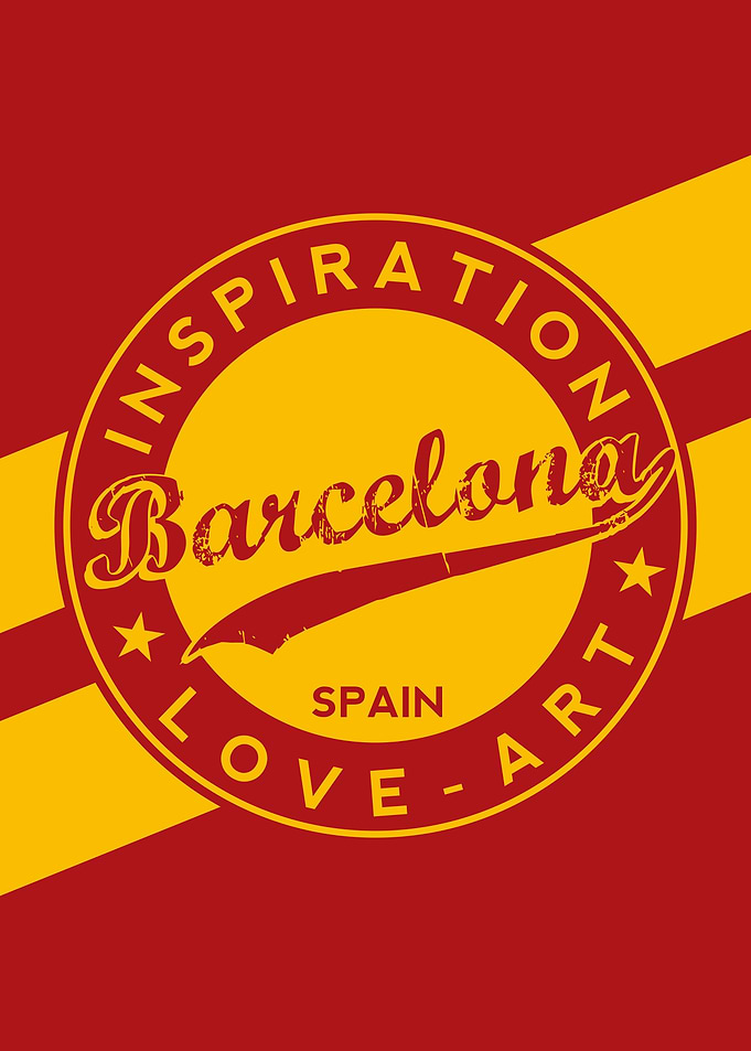 Barcelona Spain Travel Poster