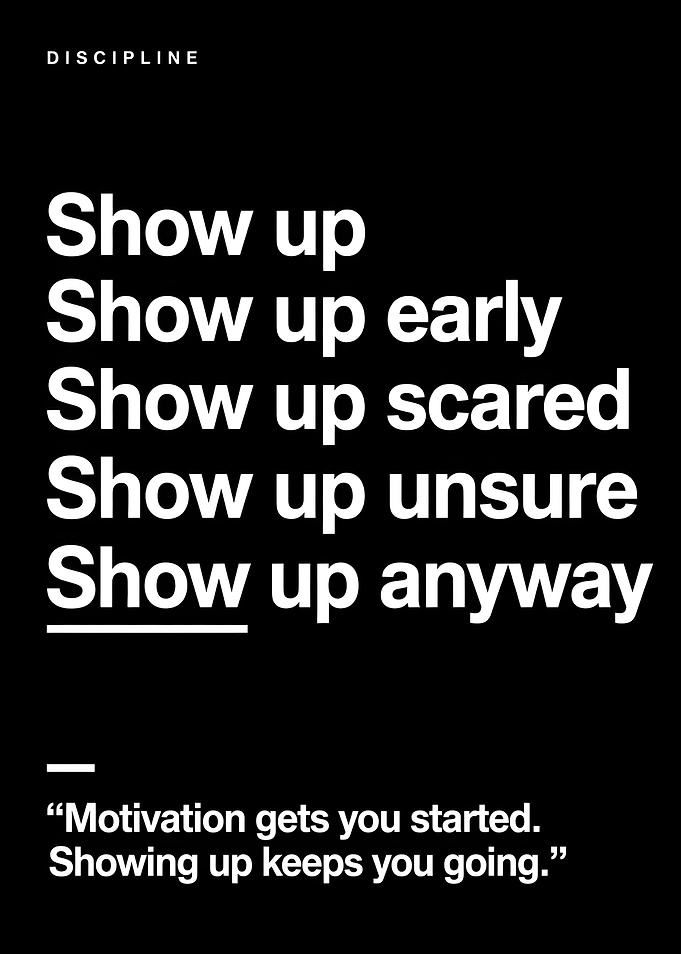 Discipline Motivational Quote Poster