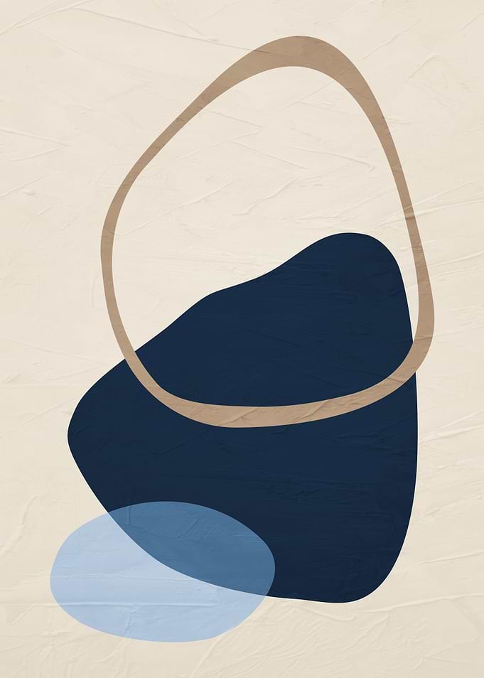 Minimalist Abstract Organic Shapes Art