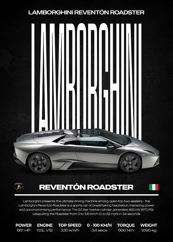 Lamborghini Reventón Roadster Poster