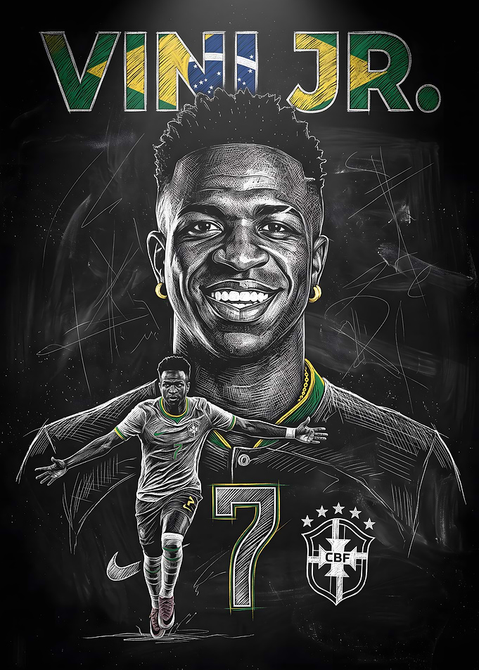Vinicius Junior Brazil Soccer Poster