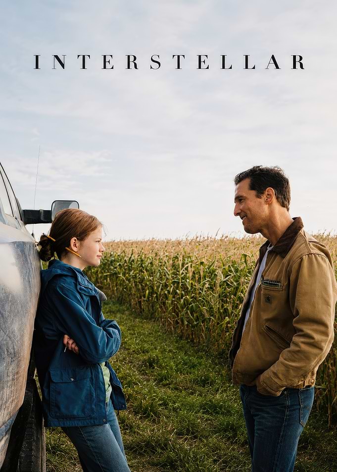Interstellar Movie Poster Featuring Cooper and Murph