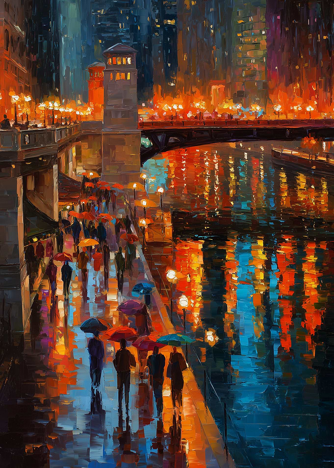Chicago Riverwalk Reflections