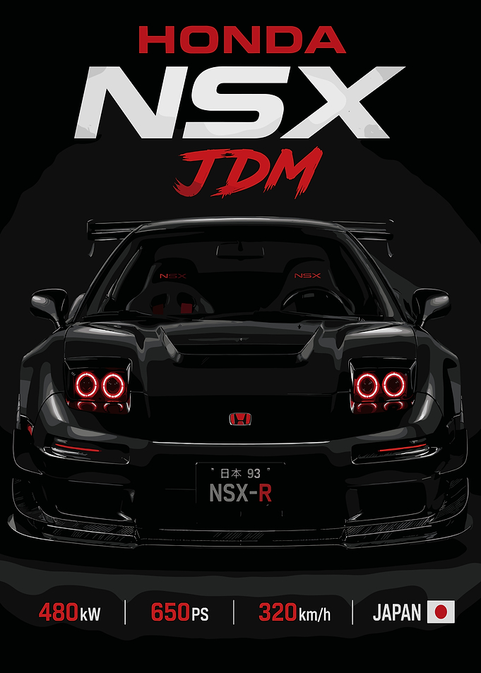 Honda NSX JDM Sports Car Poster
