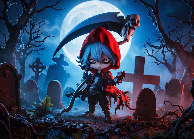 Chibi Grim Reaper Anime Figure