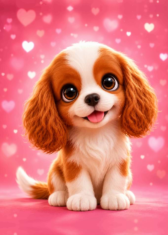 Cute Cavalier King Charles Spaniel Puppy