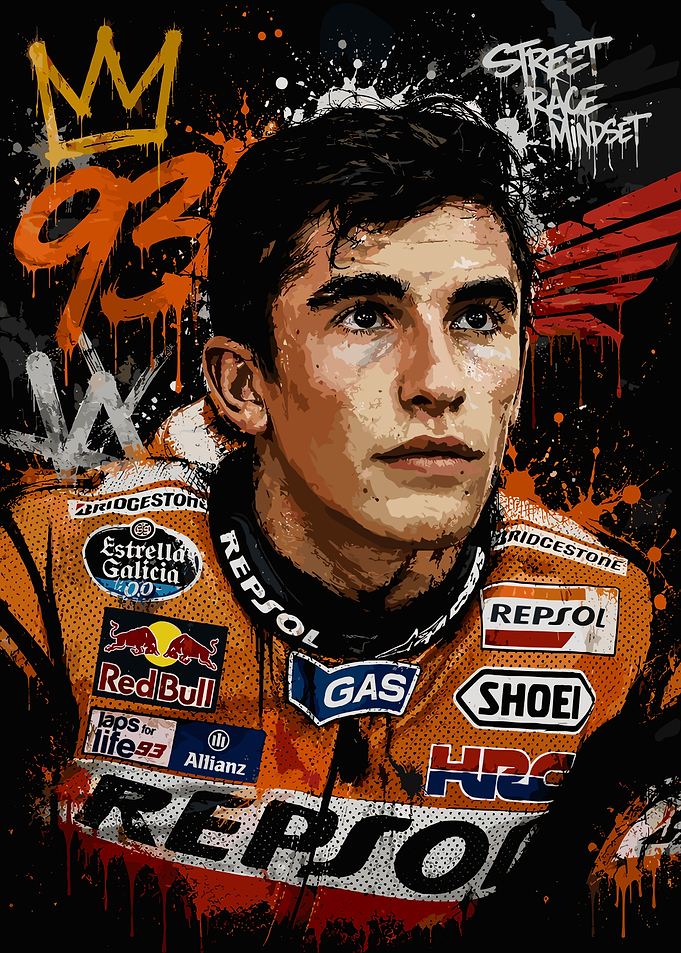 Marc Marquez Street Race Mindset Portrait