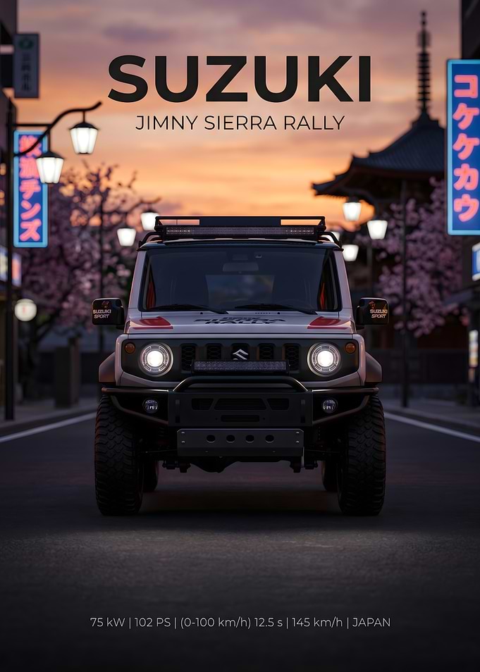 Suzuki Jimny Sierra Rally Poster