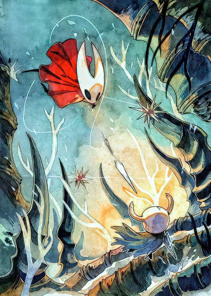 Hornet and The Knight Battle