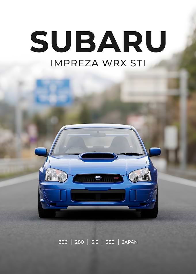 Subaru Impreza WRX STI Poster
