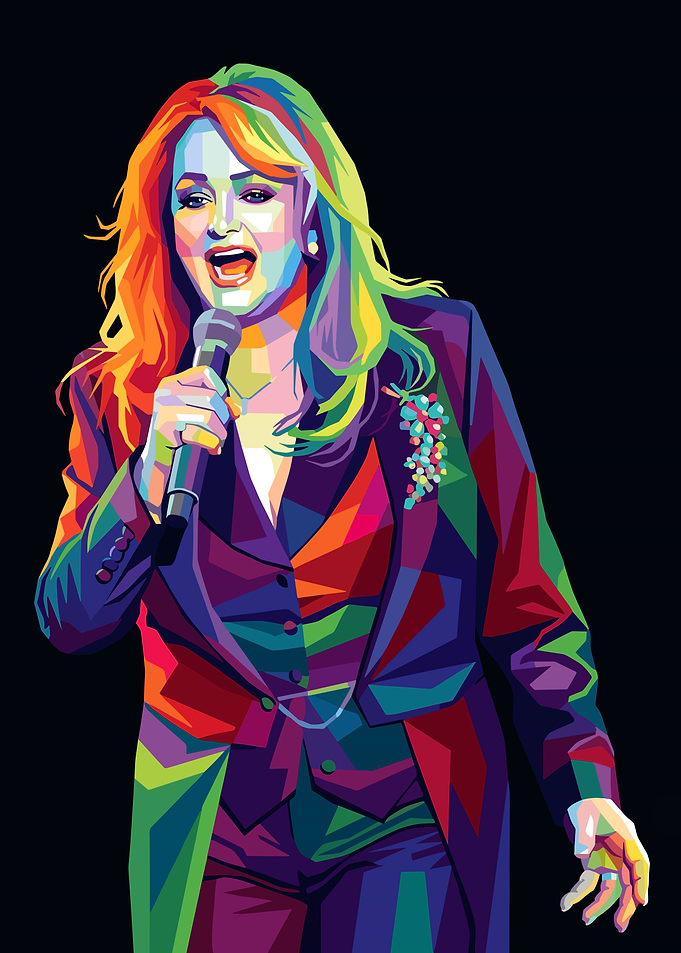Colorful Pop Art Portrait of Bonnie Tyler