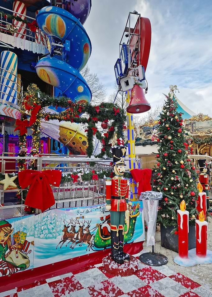 Festive Christmas Fairground Nutcracker Display