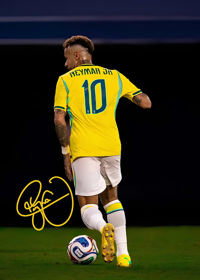 Neymar Jr Brazil Soccer Player Poster