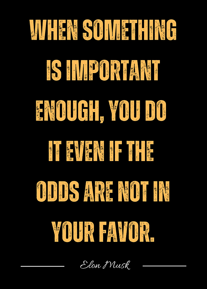 Elon Musk Inspirational Quote Poster