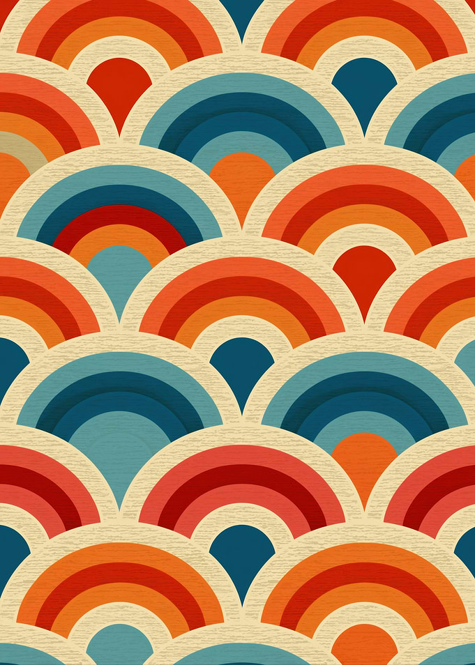 Retro Mid-Century Modern Geometric Pattern