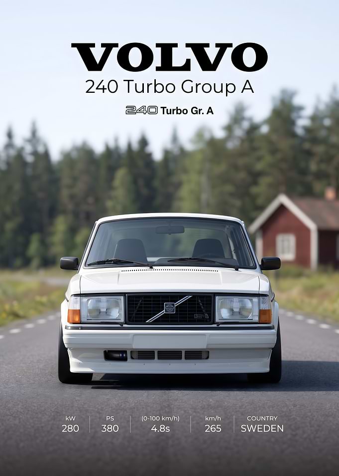 Volvo 240 Turbo Group A Poster