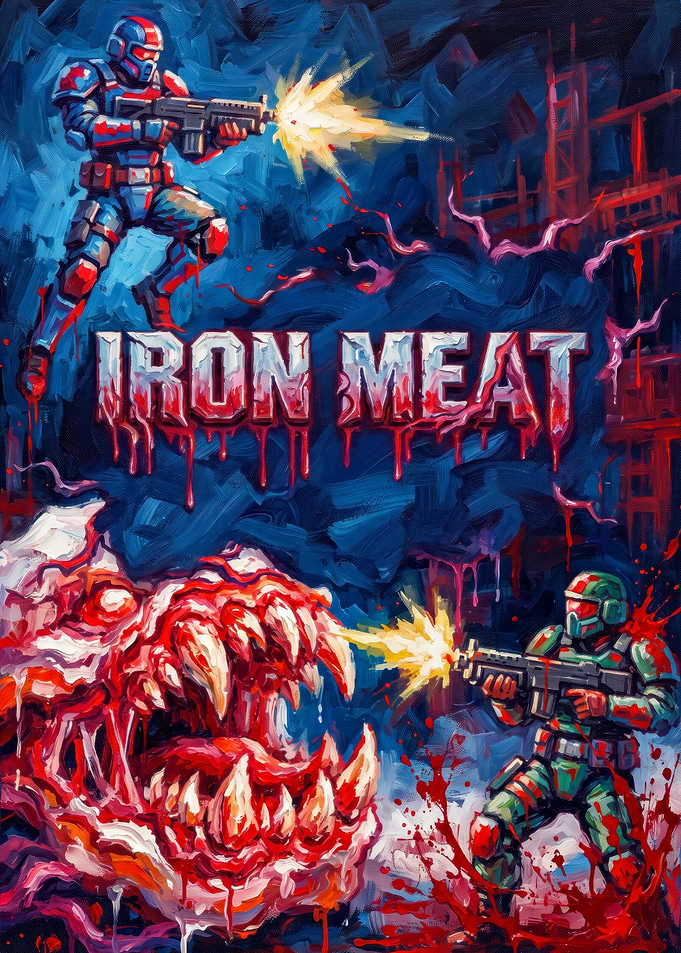 Iron Meat Video Game Poster