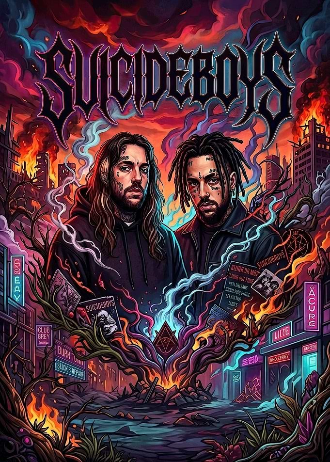 Suicideboys Apocalyptic Music Poster