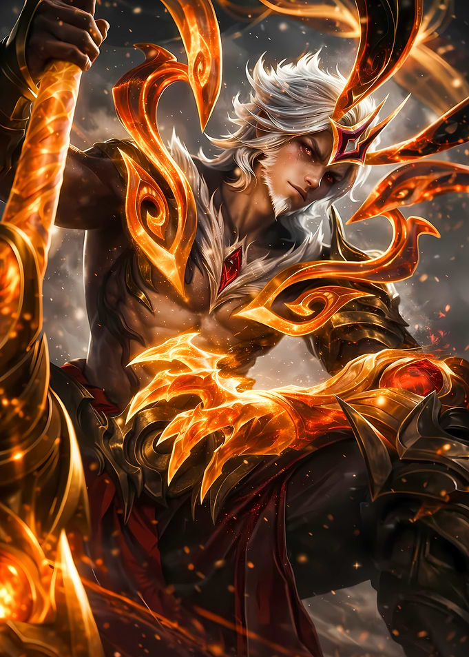 Sun Wukong Fiery Warrior Illustration