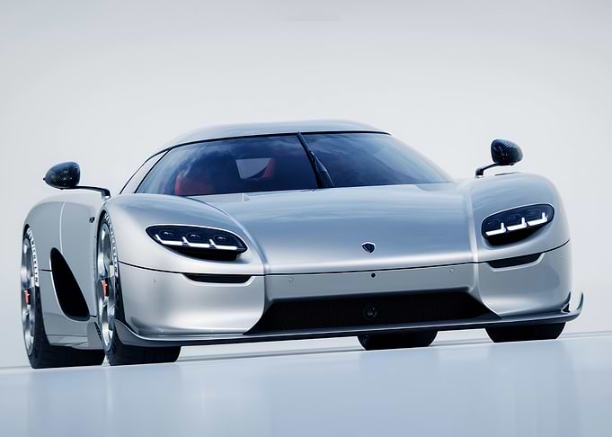 Silver Koenigsegg Gemera Hypercar
