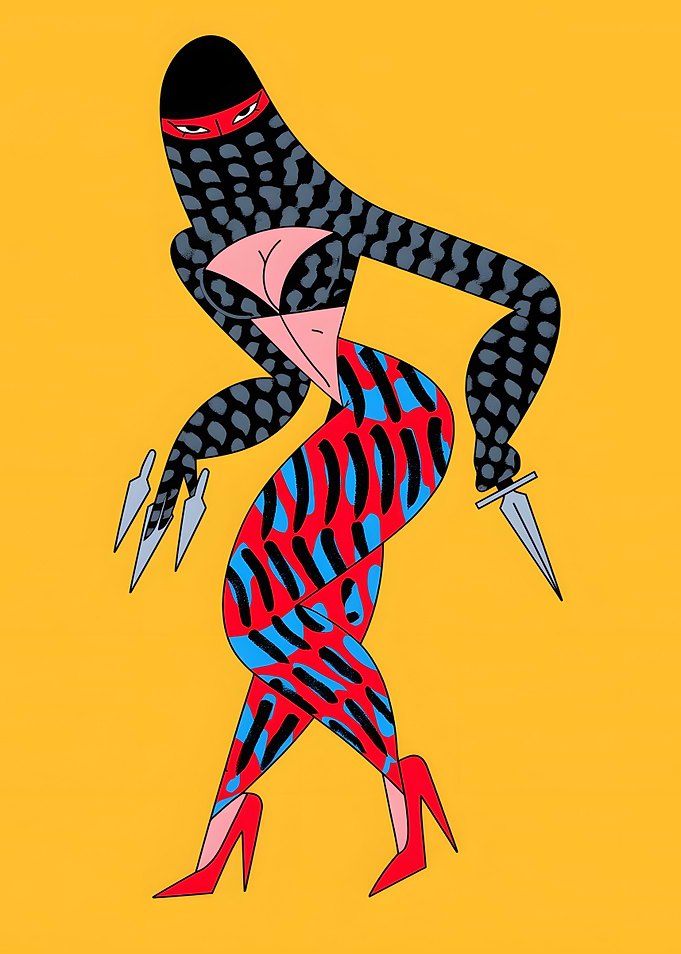 Stylized Ninja Assassin Illustration