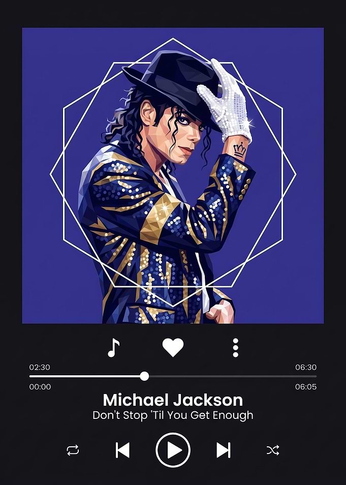 Michael Jackson Music Player Art