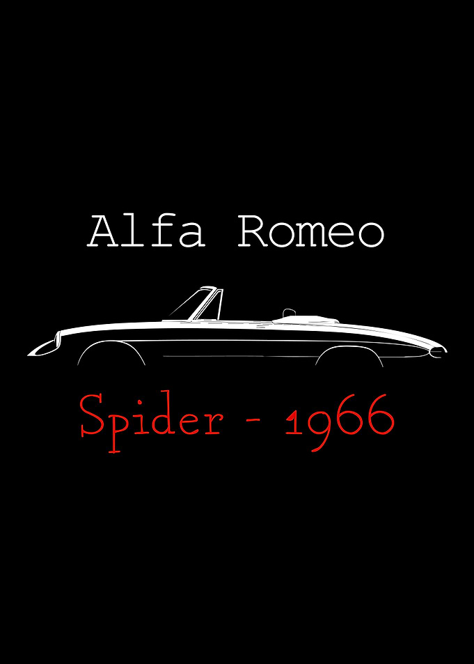 Alfa Romeo Spider 1966 Minimalist Poster