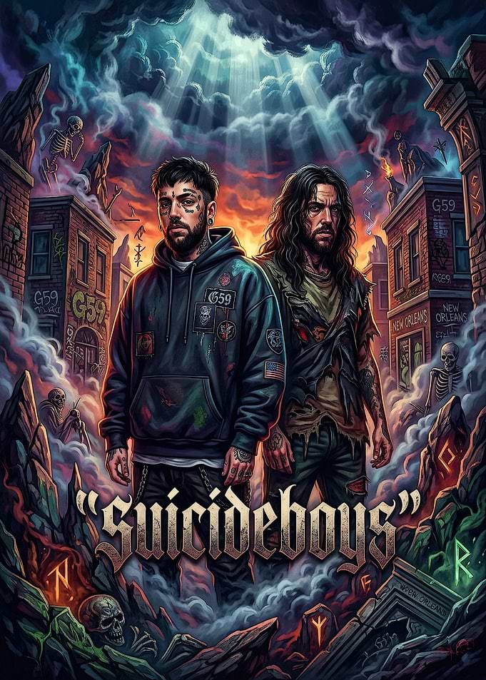 Suicideboys Dark Urban Fantasy Poster