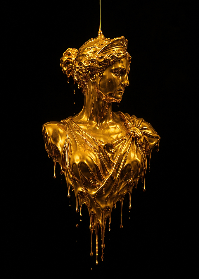 Golden statue of Artemis