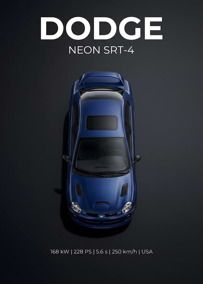 Dodge Neon SRT-4 Minimalist Poster