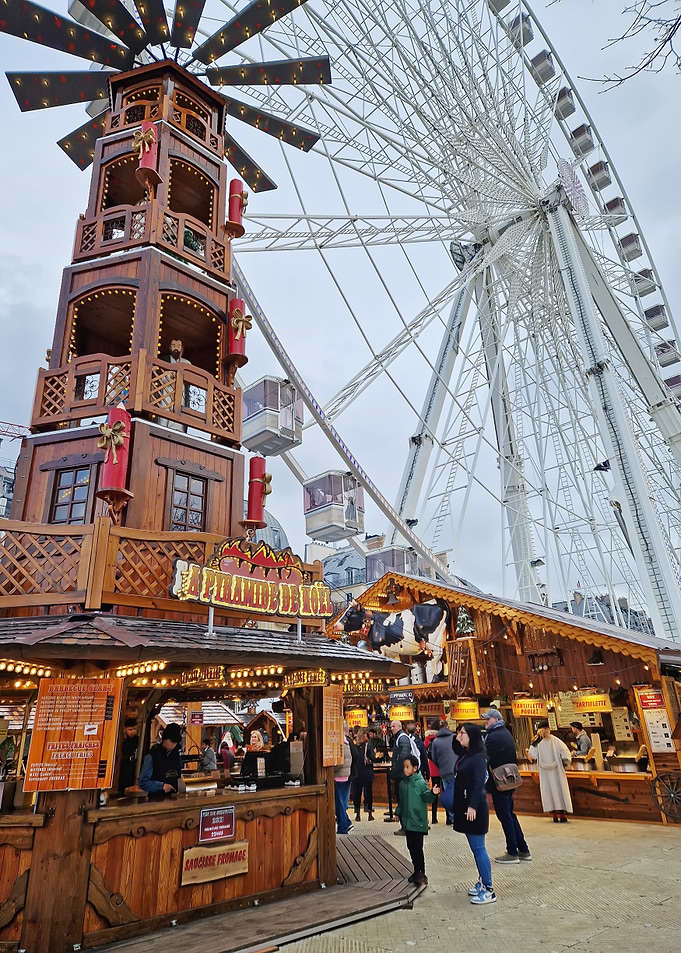 Christmas Market with Ferris Wheel