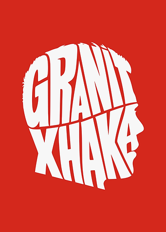 Granit Xhaka Typographic Portrait