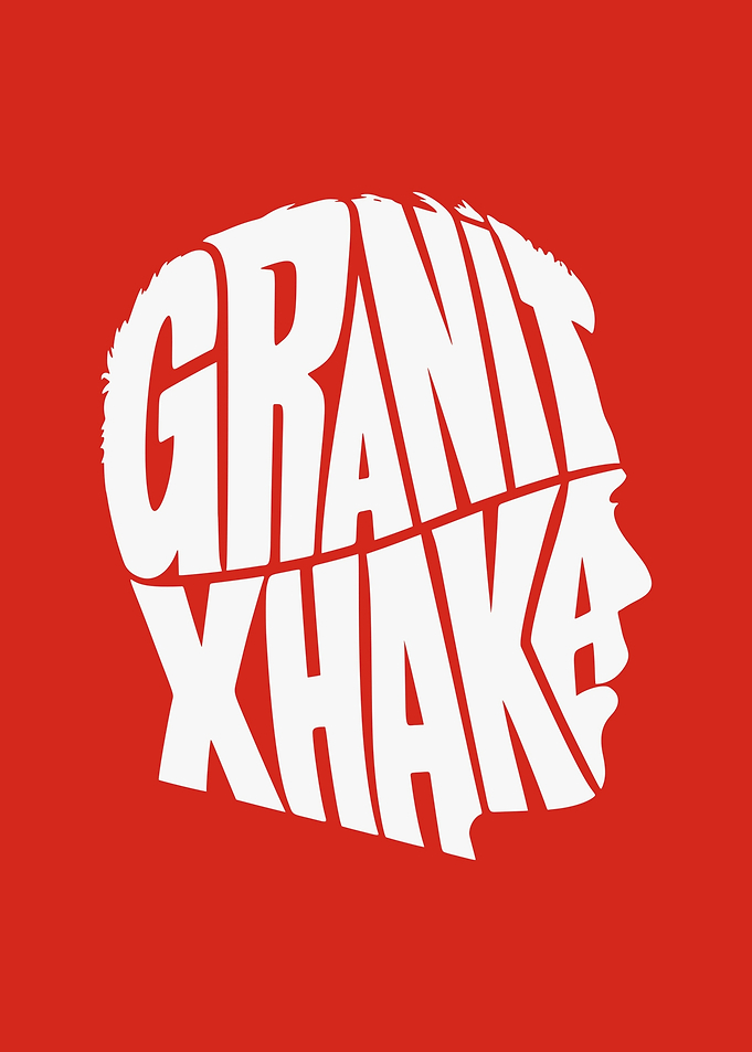 Granit Xhaka Typographic Portrait