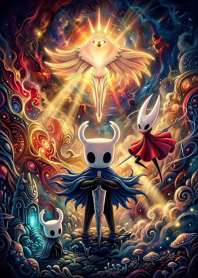 Hollow Knight Epic Battle Illustration