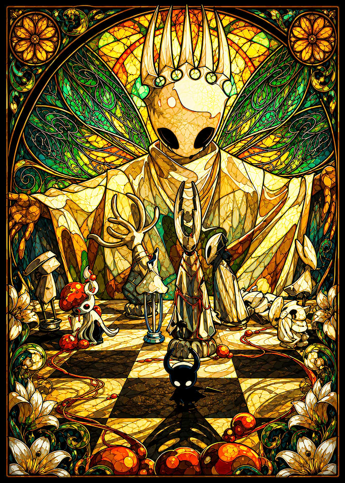 Hollow Knight Stained Glass Art
