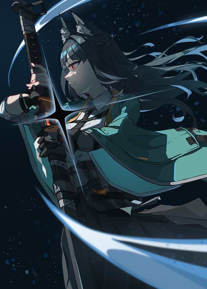 Wolf Girl Warrior with Sword