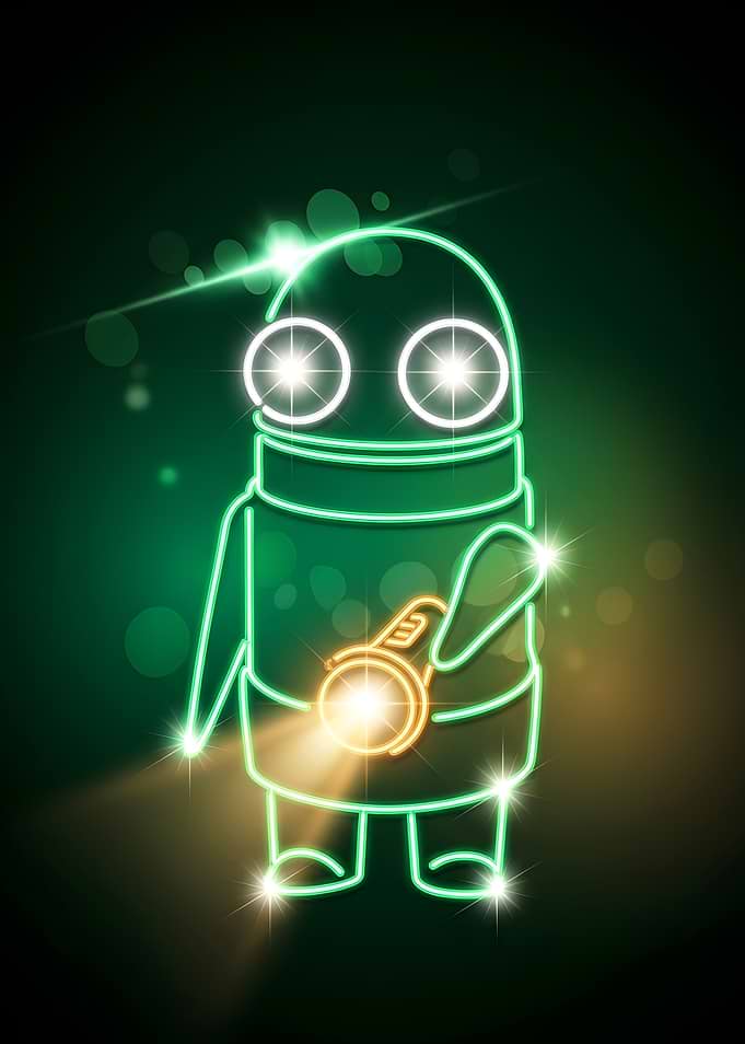 Neon Green REPO Robot