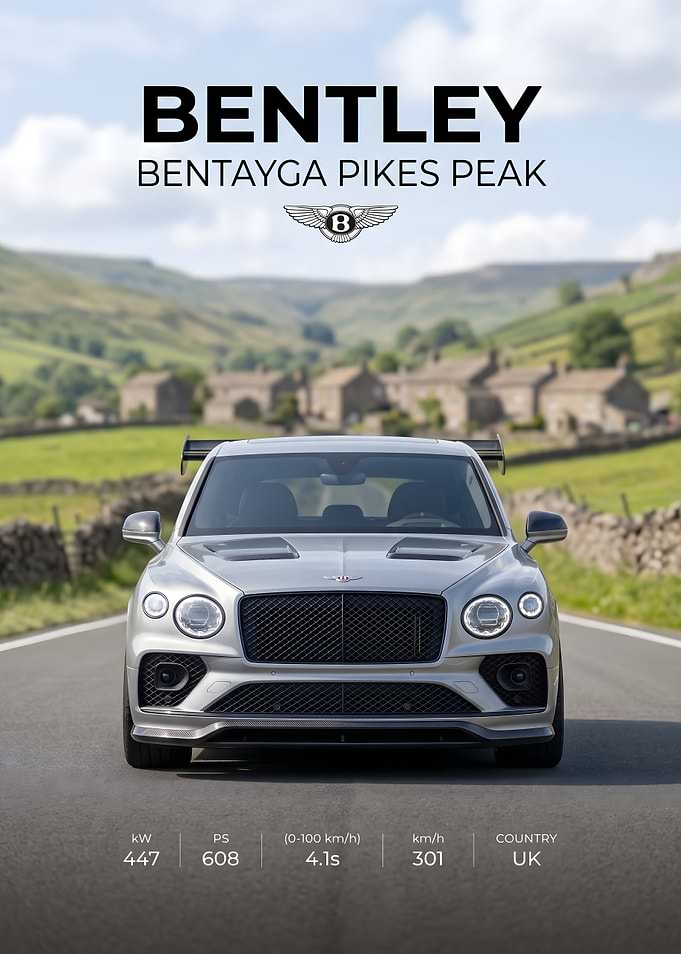 Bentley Bentayga Pikes Peak Poster