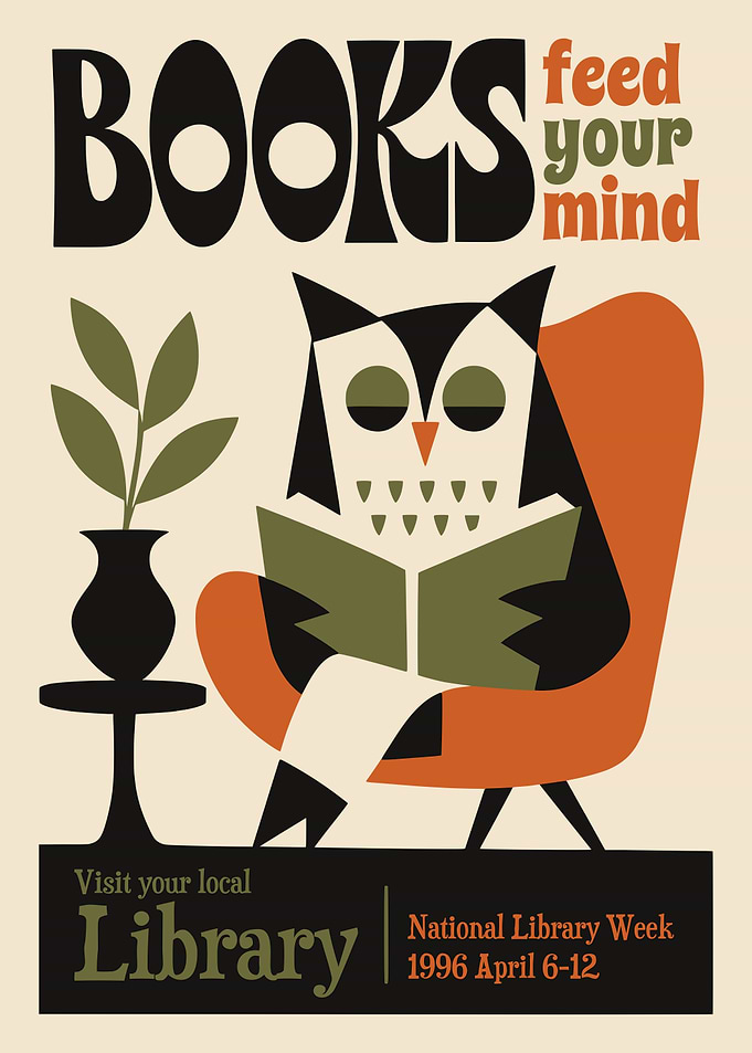 Vintage National Library Week Poster