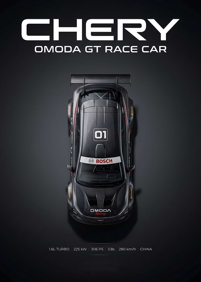 Chery Omoda GT Race Car Poster