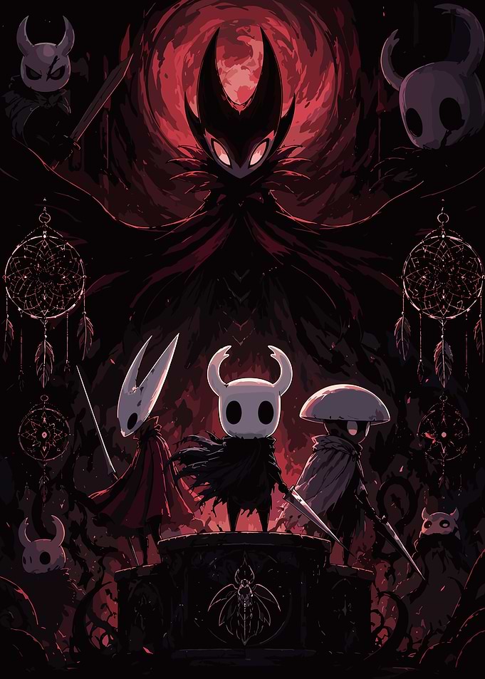 Hollow Knight Dark Fantasy Illustration