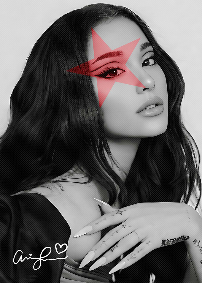 Ariana Grande Pop Art Portrait