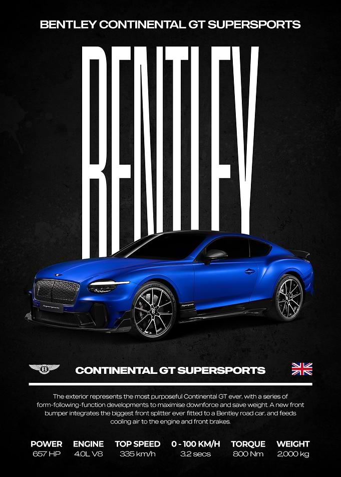 Bentley Continental GT Supersports Poster